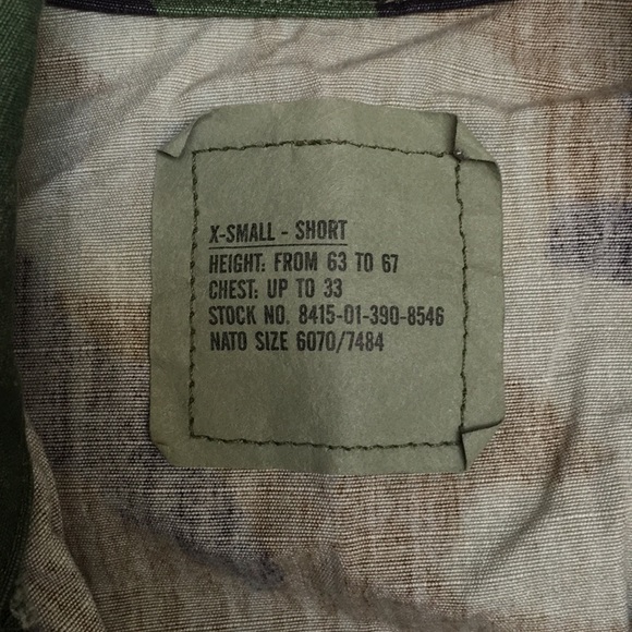 Authentic Army Fatigue Camo Jacket XS-Short - Picture 3 of 3